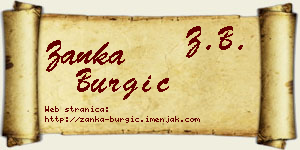 Žanka Burgić vizit kartica